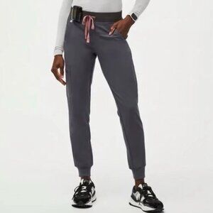 FIGs Charcoal Zamora Jogger Scrub Pants - Small Petite